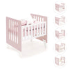 Berceau 60x80 cm pour cododo (5en1) blanc/rose clair · Nexo Uno Flamingo