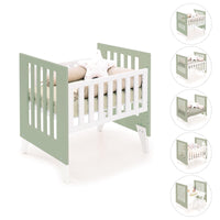 Berceau 60x80 cm pour cododo (5en1) blanc/vert-olive · Nexo Uno Erba