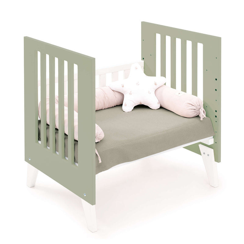 Berceau 60x80 cm pour cododo (5en1) blanc/vert-olive · Nexo Uno Erba