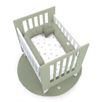 Crib 60x80 cm for co-sleeping (5in1) white/green-olive · Nexo Uno Erba