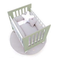 Crib 60x80 cm for co-sleeping (5in1) white/green-olive · Nexo Uno Erba