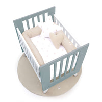 Mini berço 60x80 cm para co-sleeping (5em1) branco/verde eucalipto · Nexo Uno Eucalyptus