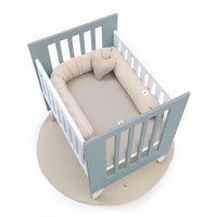 Mini berço 60x80 cm para co-sleeping (5em1) branco/verde eucalipto · Nexo Uno Eucalyptus
