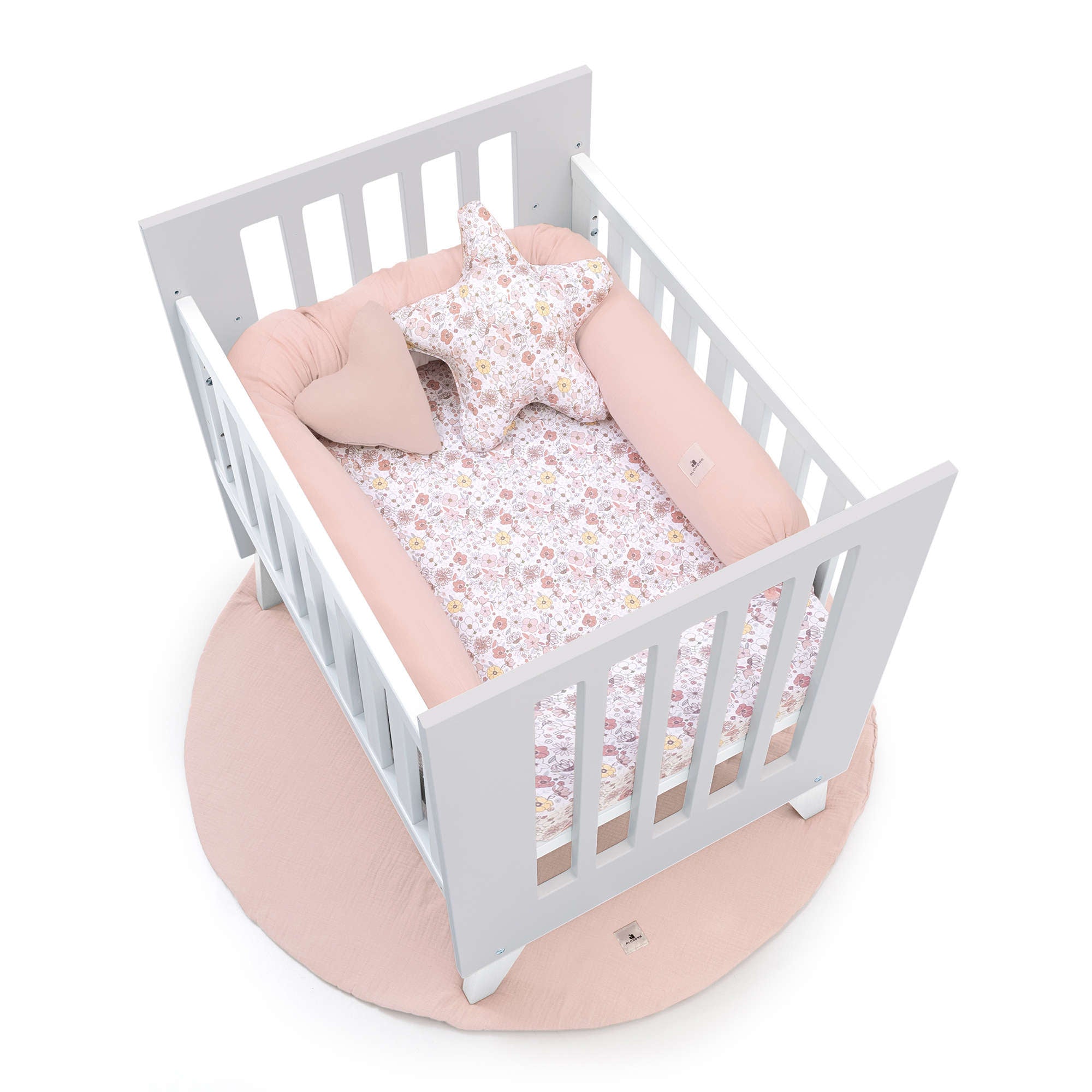 Mini berço 60x80 cm para co-sleeping (5em1) branco/cinzento · Nexo Uno Grey