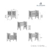 Conversion kit from cot 60x120 cm to crib 60x80 cm white
