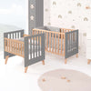 Berceau évolutif en lit bébé (7en1) bois/antracite · Nexor Tre Antracita