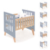 Berceau cododo 60x80 cm (5en1) bois/bleu · Nexor Uno Blu denim