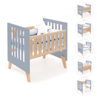 Berceau cododo 60x80 cm (5en1) bois/bleu · Nexor Uno Blu denim