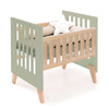 Berceau cododo 60x80 cm (5en1) bois/vert-olive · Nexor Uno Erba
