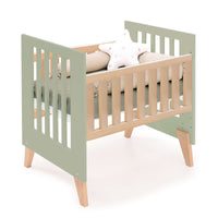 Berceau cododo 60x80 cm (5en1) bois/vert-olive · Nexor Uno Erba