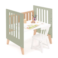 Berceau cododo 60x80 cm (5en1) bois/vert-olive · Nexor Uno Erba