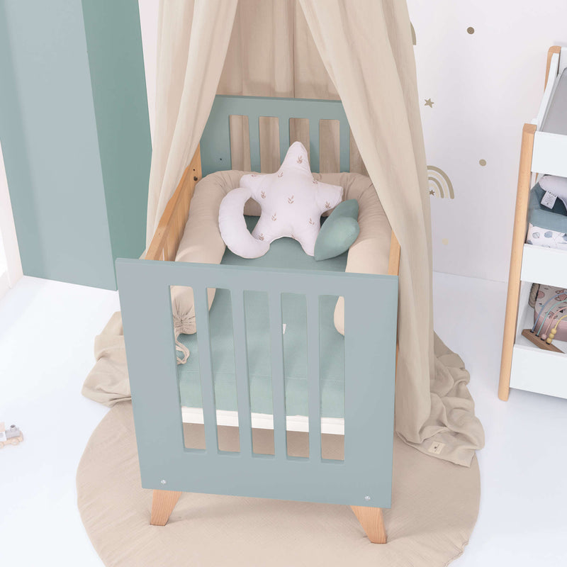 Berceau cododo 60x80 cm (5en1) bois/vert · Nexor Uno Eucalyptus