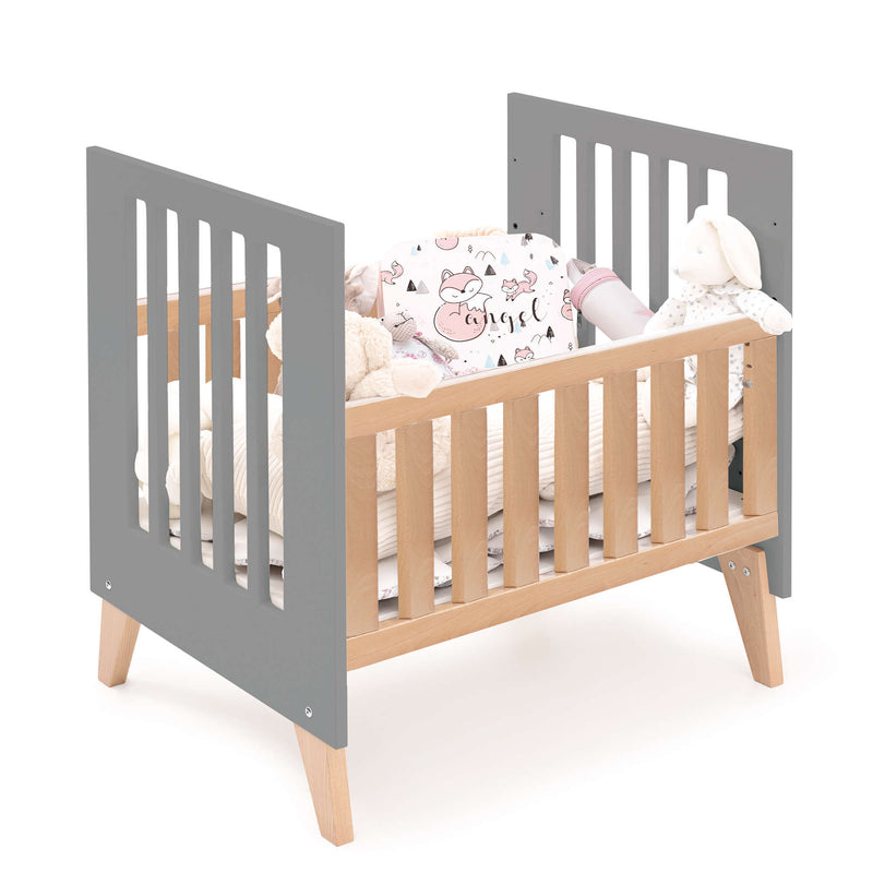 Berceau cododo 60x80 cm (5en1) bois/antracite · Nexor Uno Antracita
