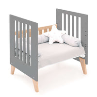 Berceau cododo 60x80 cm (5en1) bois/antracite · Nexor Uno Antracita