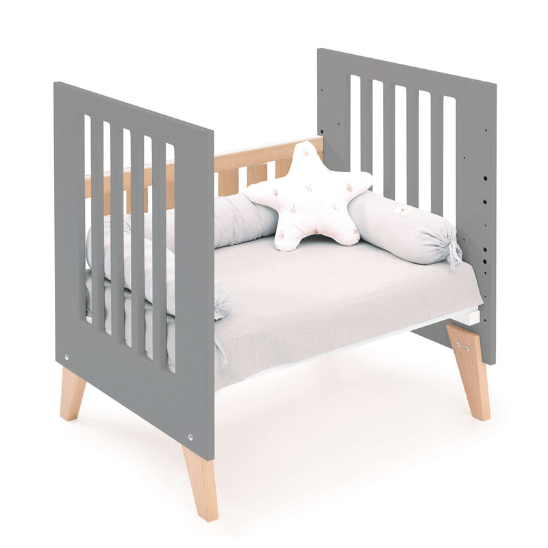 Berceau cododo 60x80 cm (5en1) bois/antracite · Nexor Uno Antracita