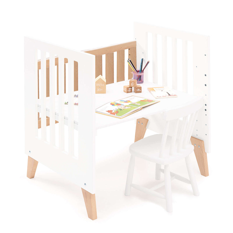 Co-sleeping crib 60x80 cm (5in1) wood/white · Nexor Uno White