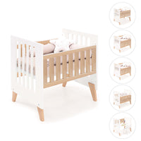 Co-sleeping crib 60x80 cm (5in1) wood/white · Nexor Uno White
