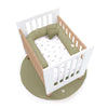 Bettdecke für Babywiege 55x70 cm/60x80 cm Regenbogen olivgrün · Espuma do mar 1304-127