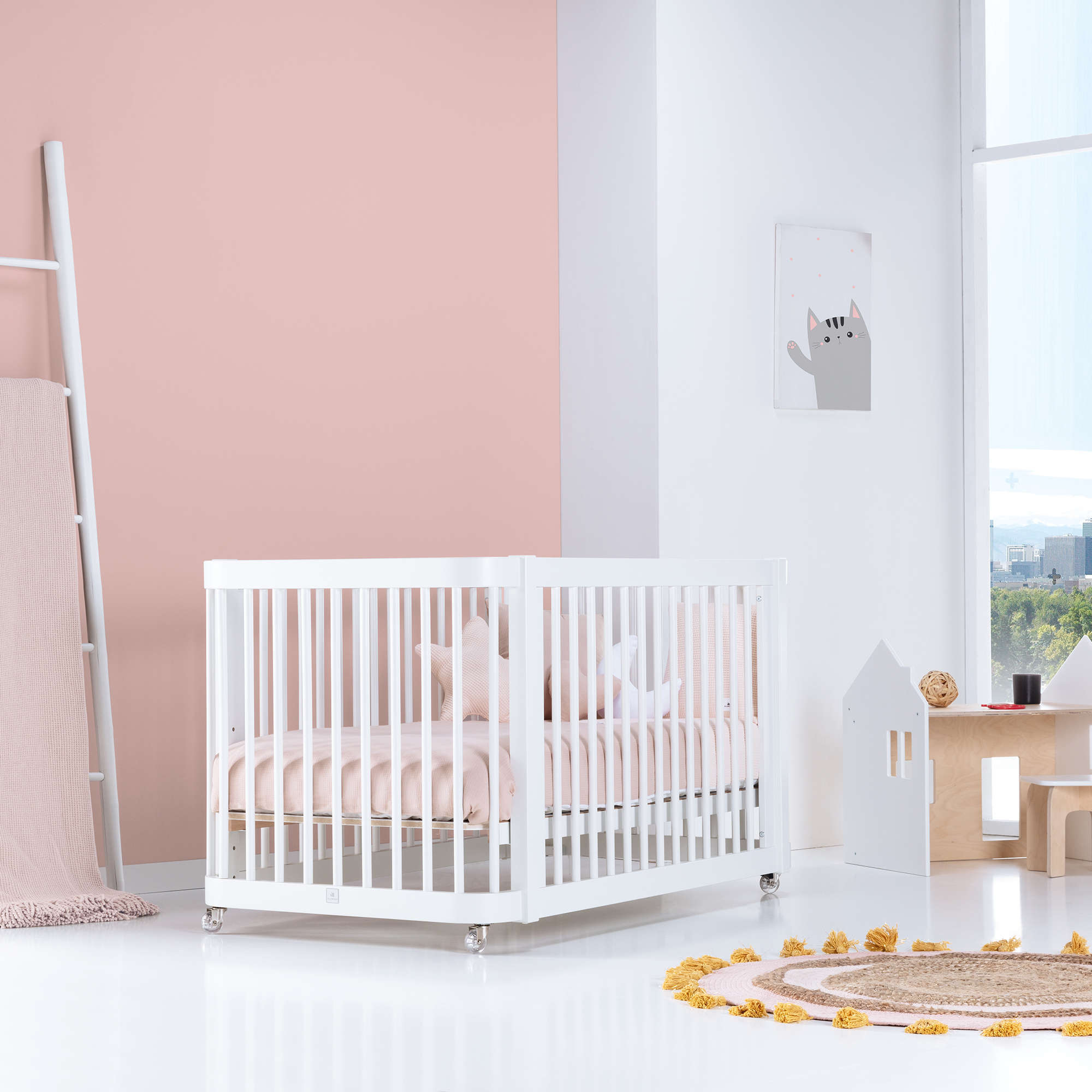 Baby cot-toddler bed (3in1) 70x140 cm white · Crea Due Bianco C300-M1100