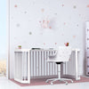 Lit bébé-lit d'enfant 70x140 cm (3in1) en blanc · Crea Due Bianco C300-M1100
