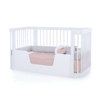 Lit bébé-lit d'enfant 70x140 cm (3in1) en blanc · Crea Due Bianco C300-M1100