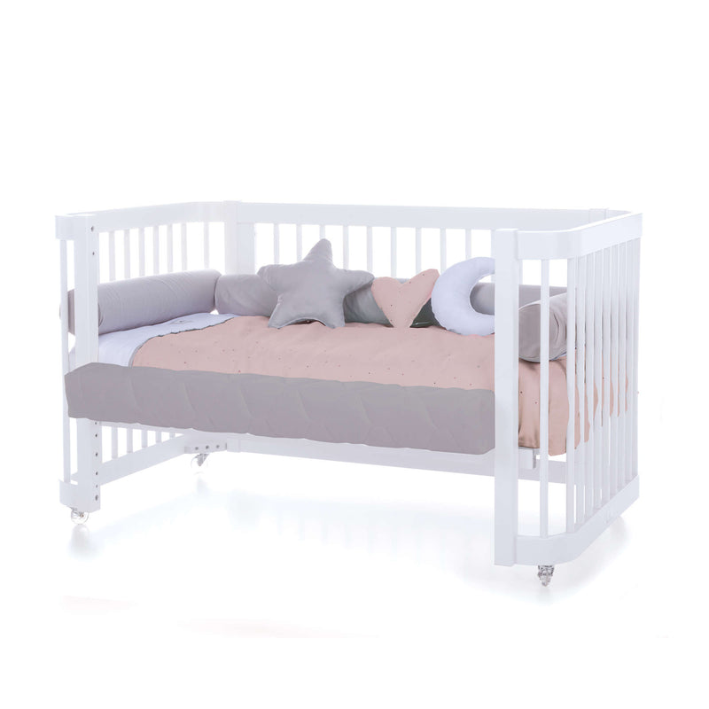 Lit bébé-lit d'enfant 70x140 cm (3in1) en blanc · Crea Due Bianco C300-M1100