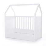 White montessori house cot and teepee tent bed (5in1) 70x140 Auna Cremarosa