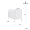 Classical cot- bed (3in1) in white 70x140 upholstered · Época C303