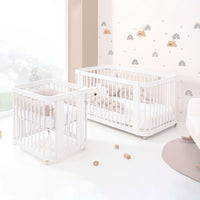 Berceau, lit bébé et lit d'enfant (4in1) en blanc · Crea Tre Bianco C301-M1100