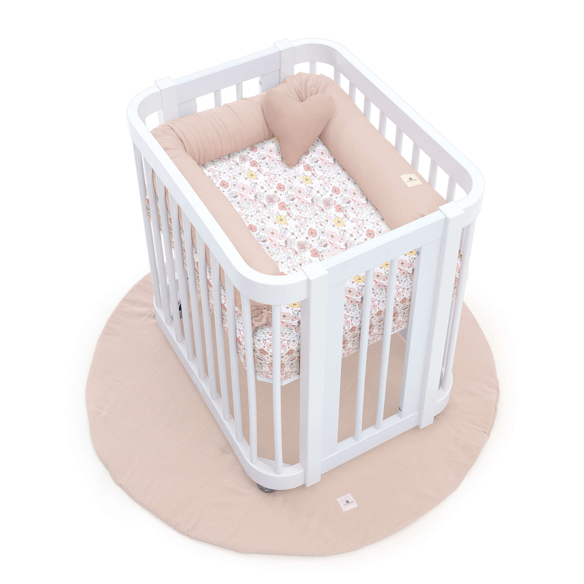 Baby oval crib 55x70 cm in white · Crea Uno Bianco C304-M1100