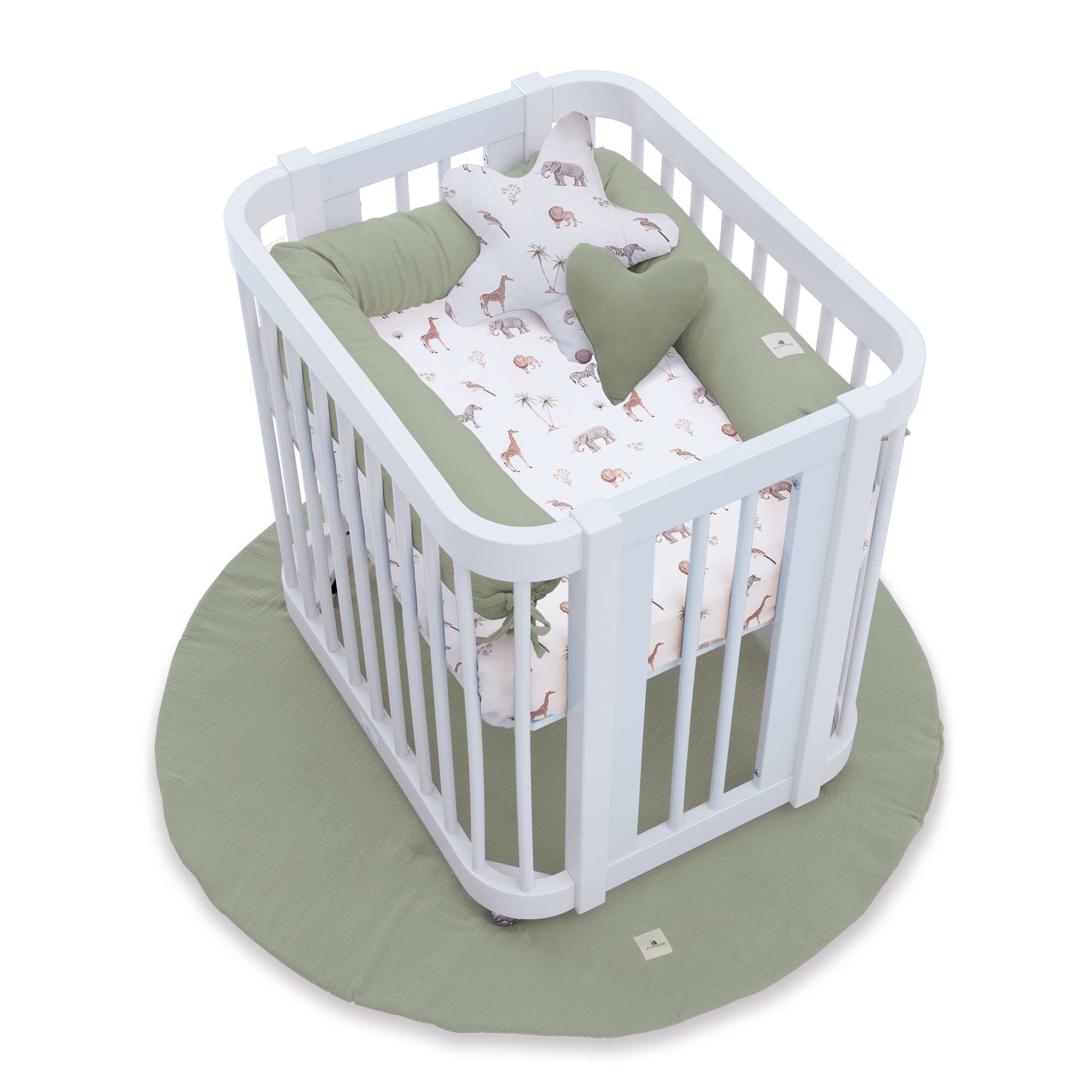 Baby oval crib 55x70 cm in white · Crea Uno Bianco C304-M1100