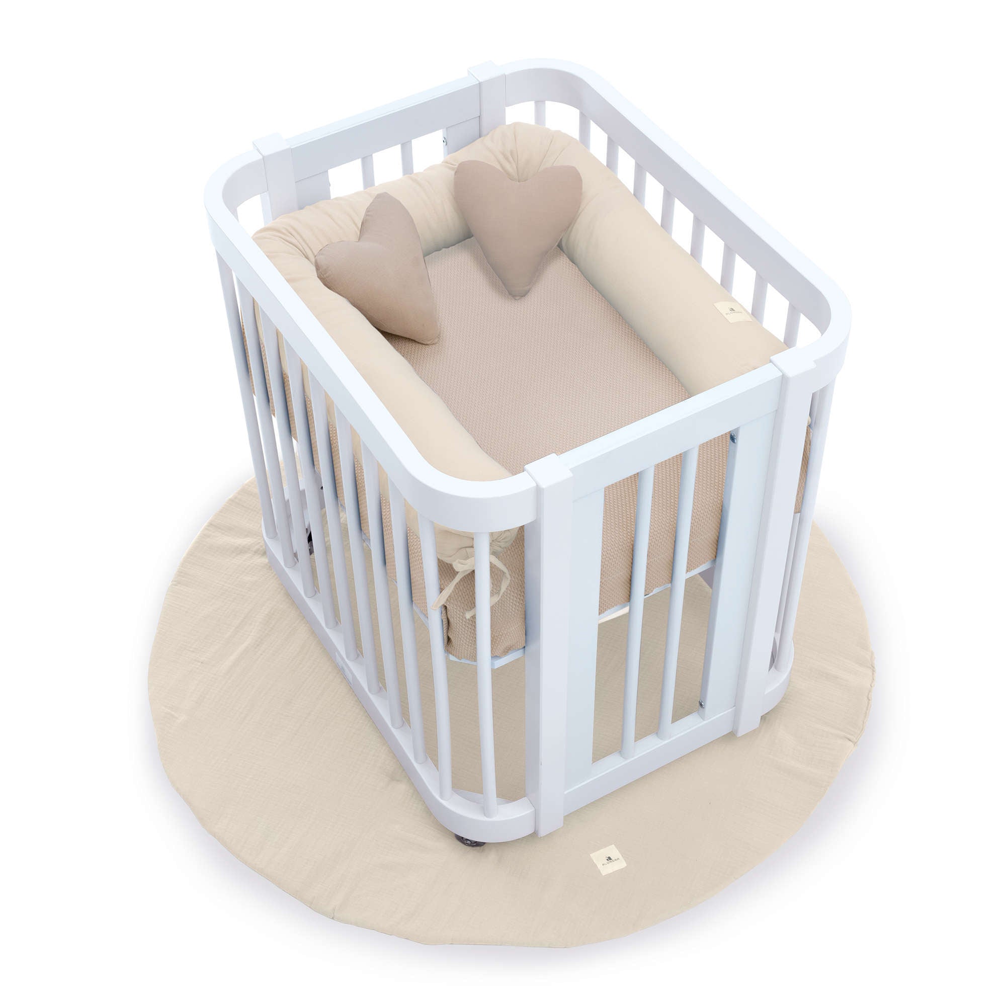 Baby oval crib 55x70 cm in white · Crea Uno Bianco C304-M1100