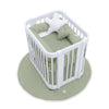 Berceau ovale pour bébé 55x70 cm en blanc · Crea Uno Bianco C304-M1100