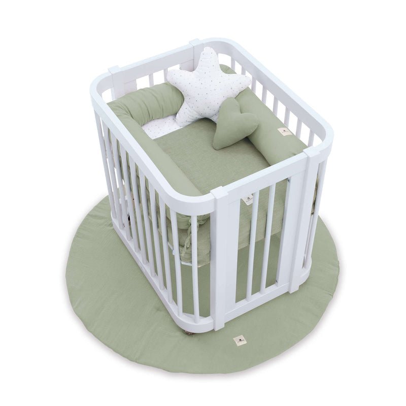 Berceau ovale pour bébé 55x70 cm en blanc · Crea Uno Bianco C304-M1100