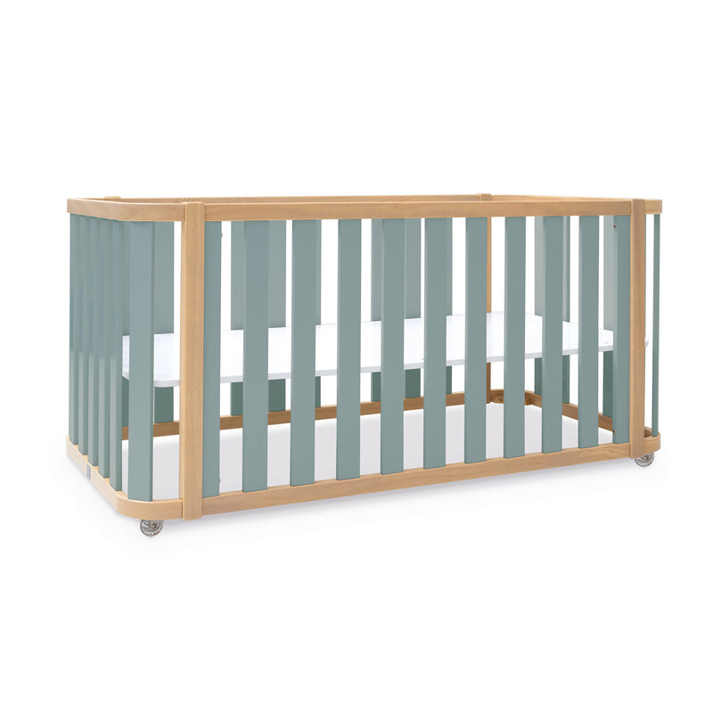 Cot-bed 70x140 cm (3in1) wooden/green · Crea Plus Due C350-M5057