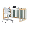 Cot-bed 70x140 cm (3in1) wooden/green · Crea Plus Due C350-M5057