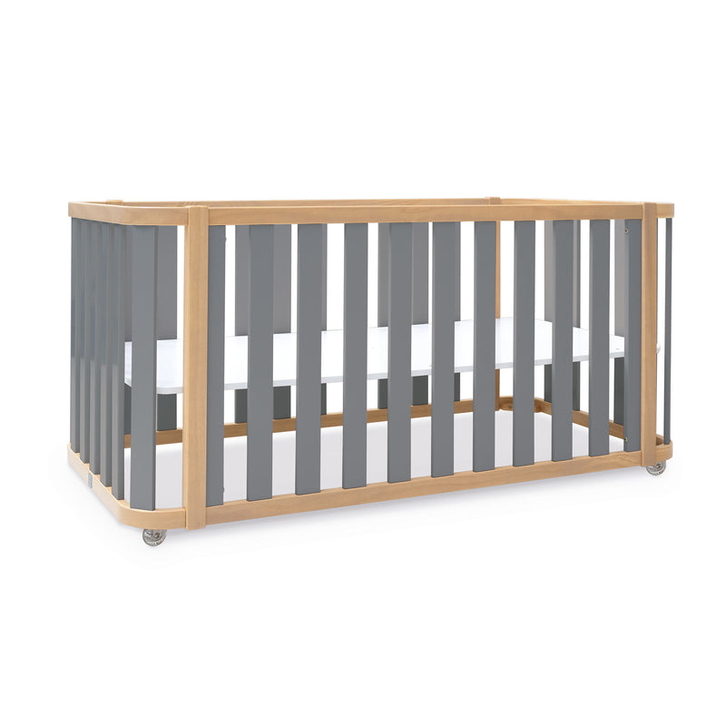 Lit bébé-Lit d'enfant 70x140 cm (3in1) bois/gris · Crea Plus Due C350-M5058