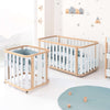 Berceau, lit bébé et lit d'enfant (4in1) bois/blanc · Crea Plus Tre C351-M5011
