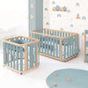 Berceau, lit bébé et lit d'enfant (4in1) bois/vert · Crea Plus Tre C351-M5057