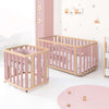 Berceau, lit bébé et lit d'enfant (4in1) bois/rose · Crea Plus Tre C351-M5059