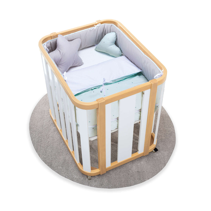 Oval crib 55x70 cm wooden/white · Crea Plus Uno C354-M5011