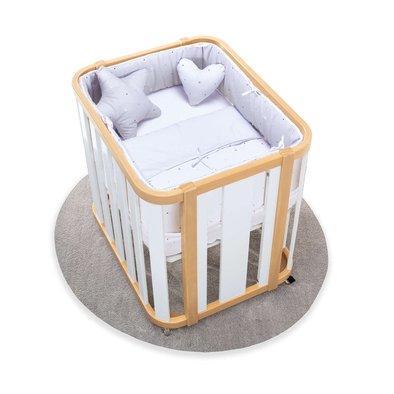 Oval crib 55x70 cm wooden/white · Crea Plus Uno C354-M5011