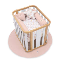 Crib duvet 55x70 cm/60x80 cm (reversible) pink flowers · Liberty 1304A-132