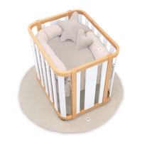 Ovaler Babywiege 55x70 cm Holz/weiss · Crea Plus Uno C354-M5011