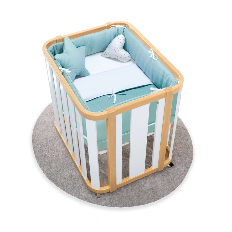 Oval crib 55x70 cm wooden/white · Crea Plus Uno C354-M5011