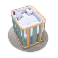 Oval crib 55x70 cm wooden/green · Crea Plus Uno C354-M5057