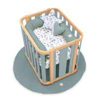 Mini berço oval 55x70 cm madeira/verde · Crea Plus Uno C354-M5057