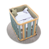 Oval crib 55x70 cm wooden/green · Crea Plus Uno C354-M5057