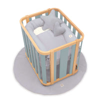 Mini berço oval 55x70 cm madeira/verde · Crea Plus Uno C354-M5057