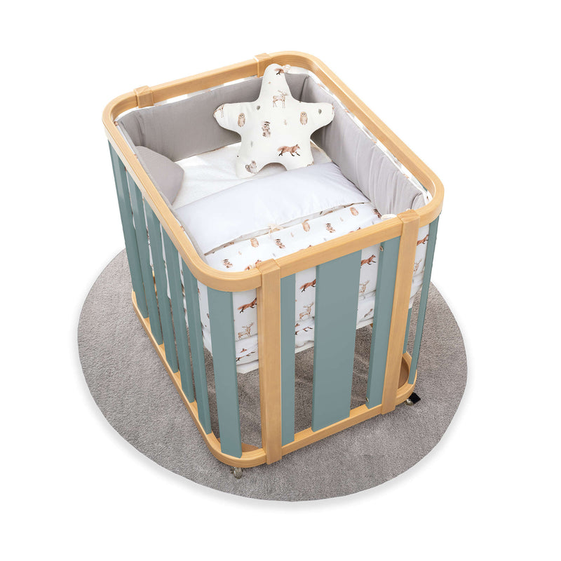 Oval crib 55x70 cm wooden/green · Crea Plus Uno C354-M5057